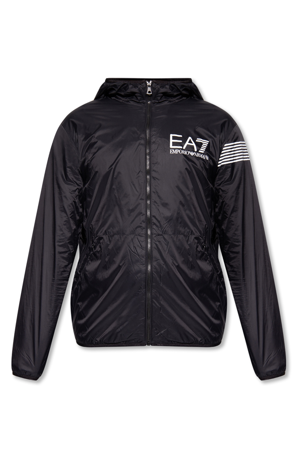 IetpShops Portugal Black Rain jacket with logo EA7 Emporio